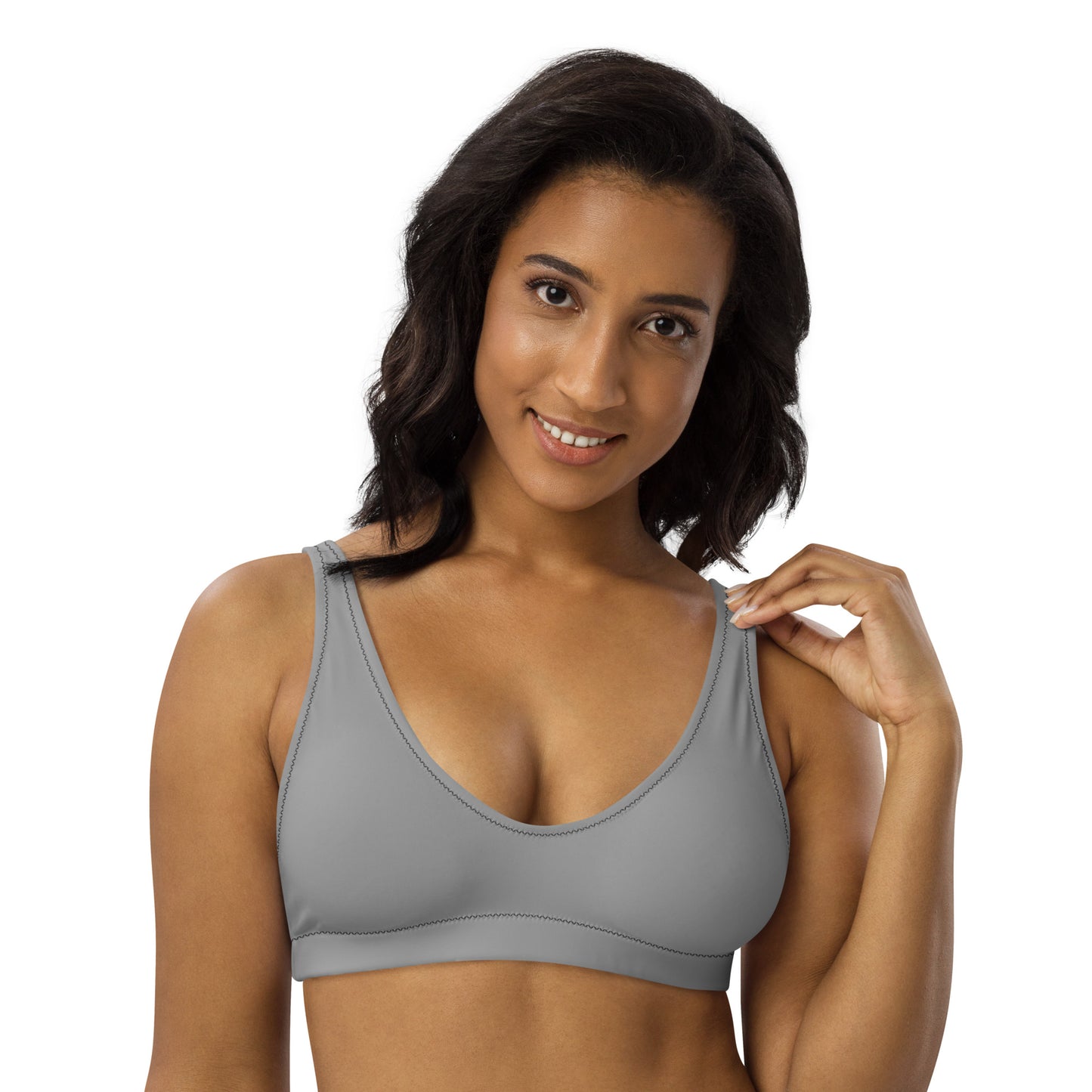 Asexual Solid Athletic Bikini Top