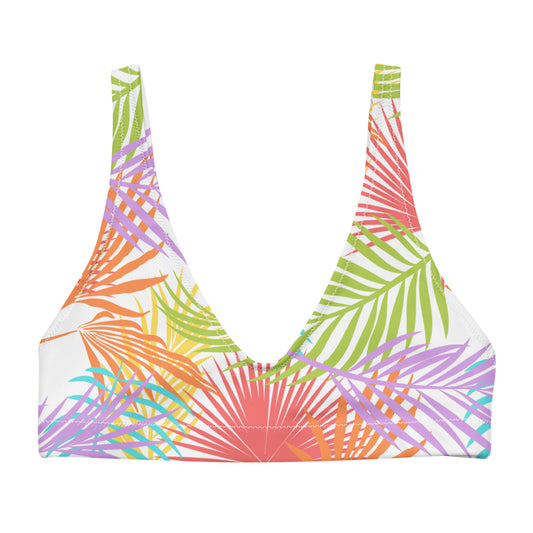 Rainbow Palm Athletic Bikini Top