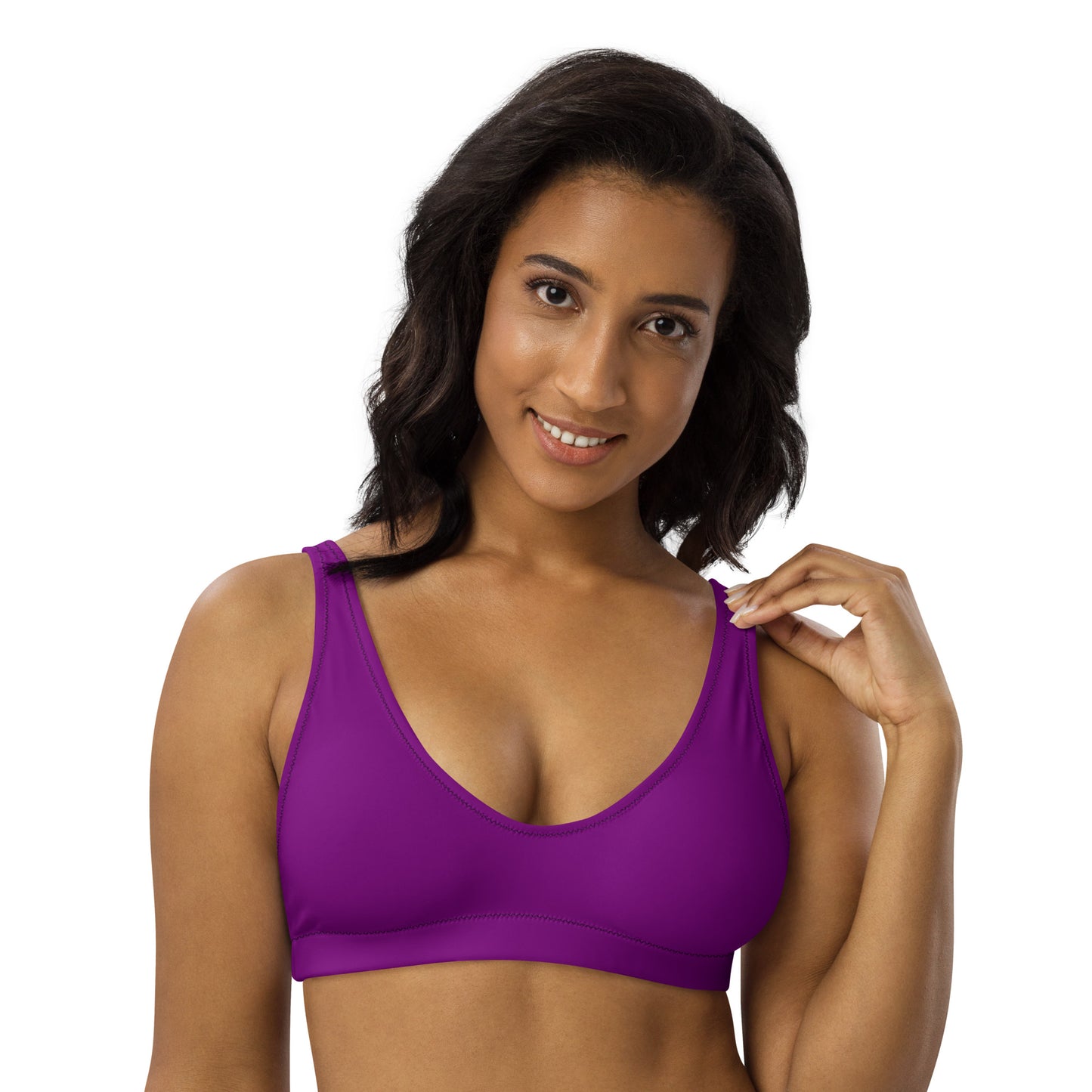 Asexual Solid Athletic Bikini Top