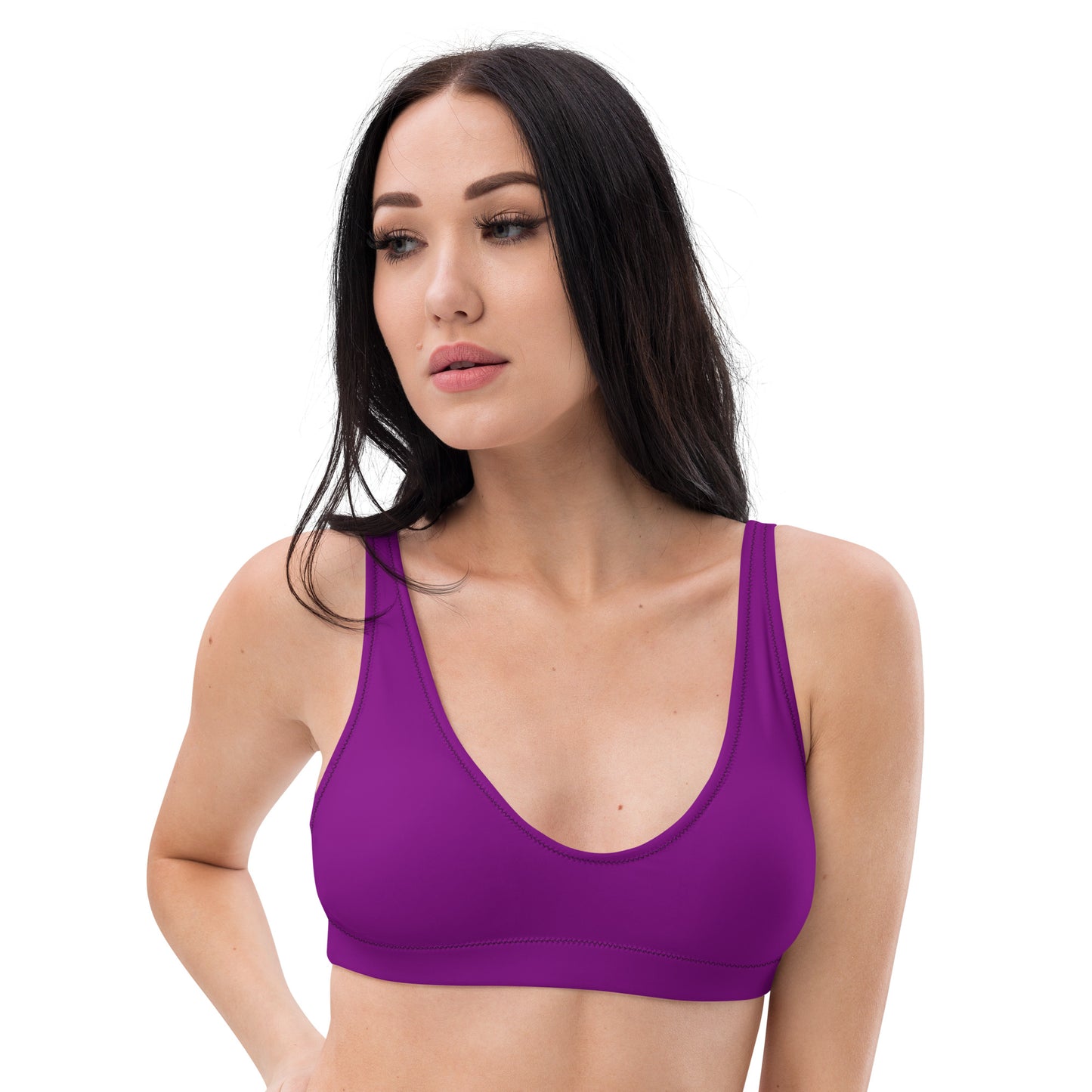 Asexual Solid Athletic Bikini Top