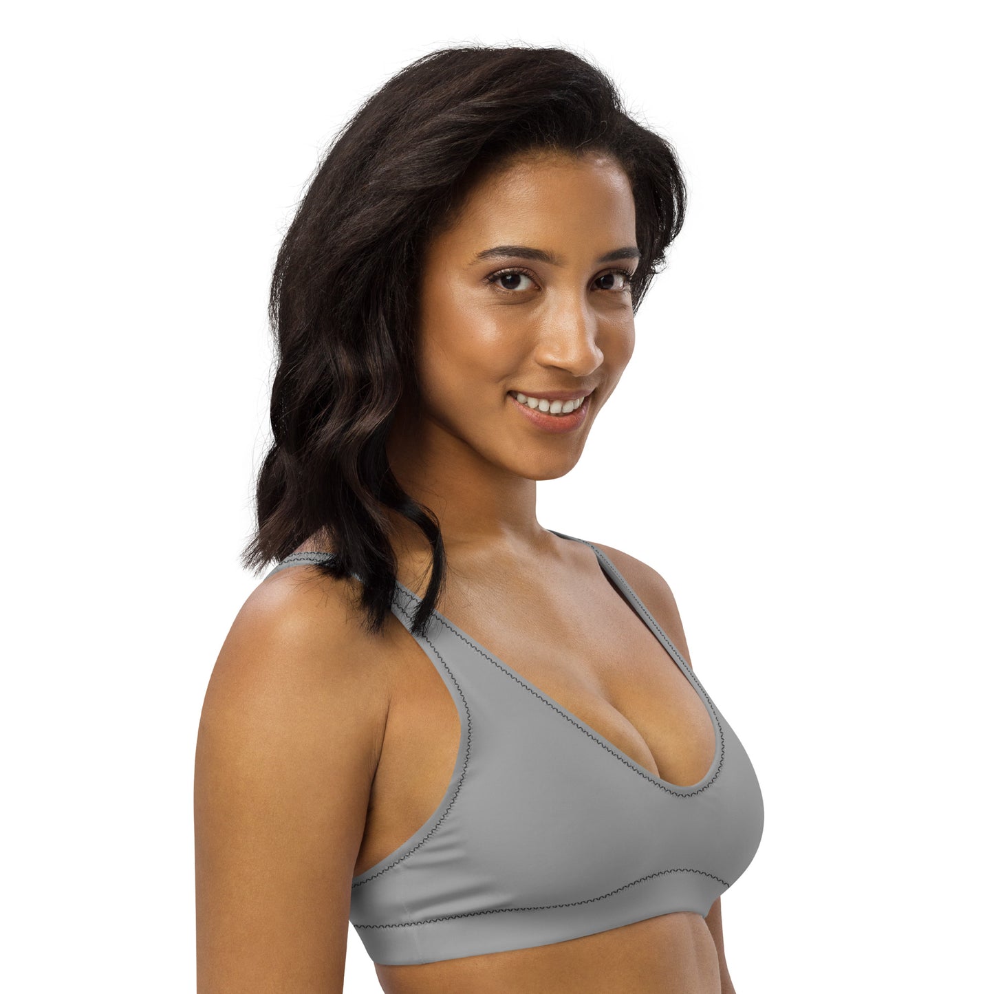 Asexual Solid Athletic Bikini Top