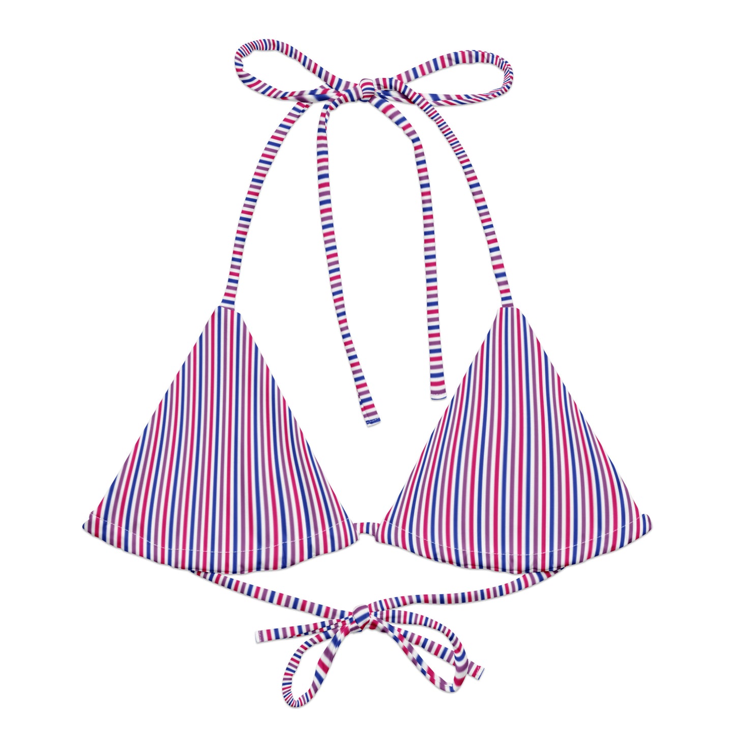 Bisexual Striped String Bikini Top