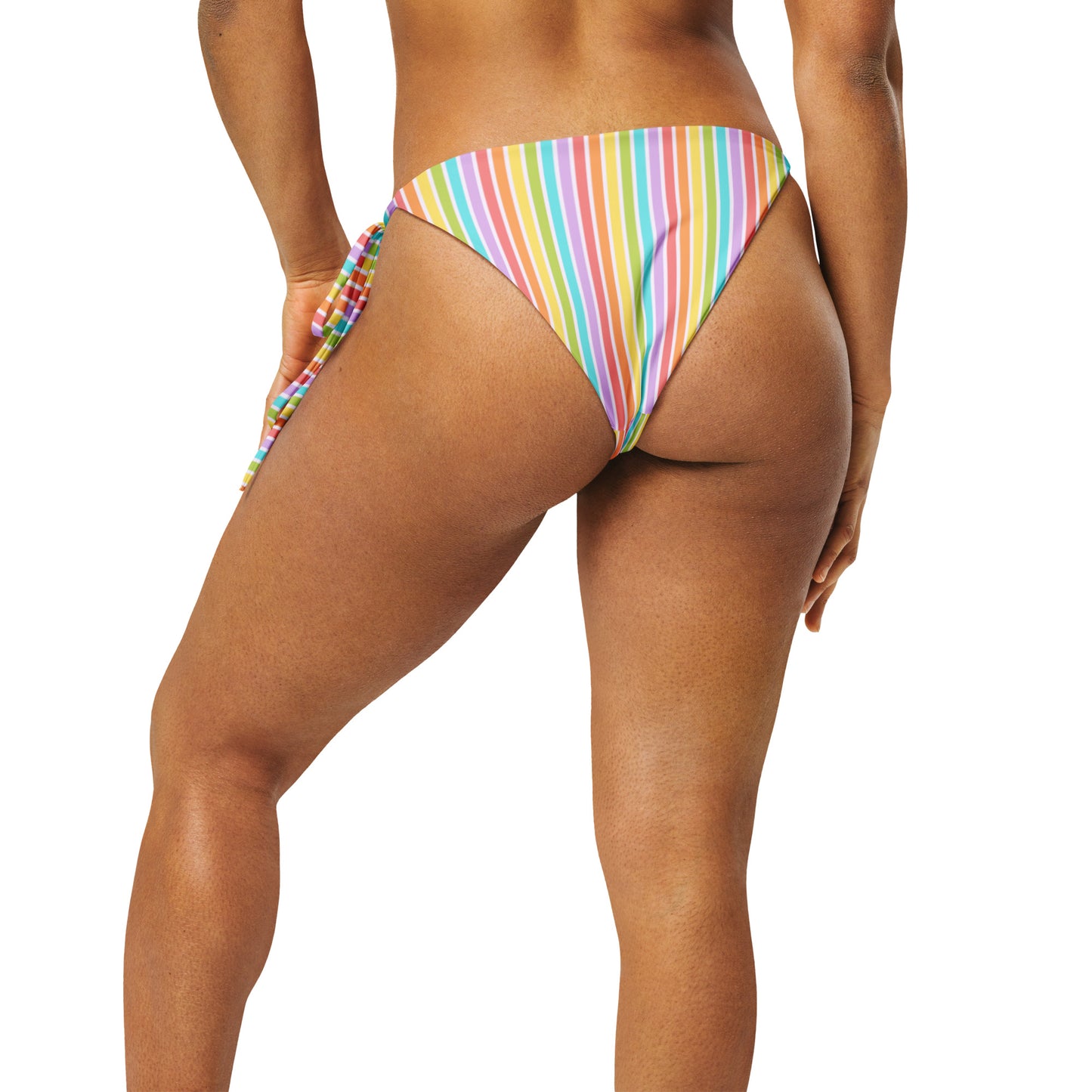 Rainbow Striped String Bikini Bottom