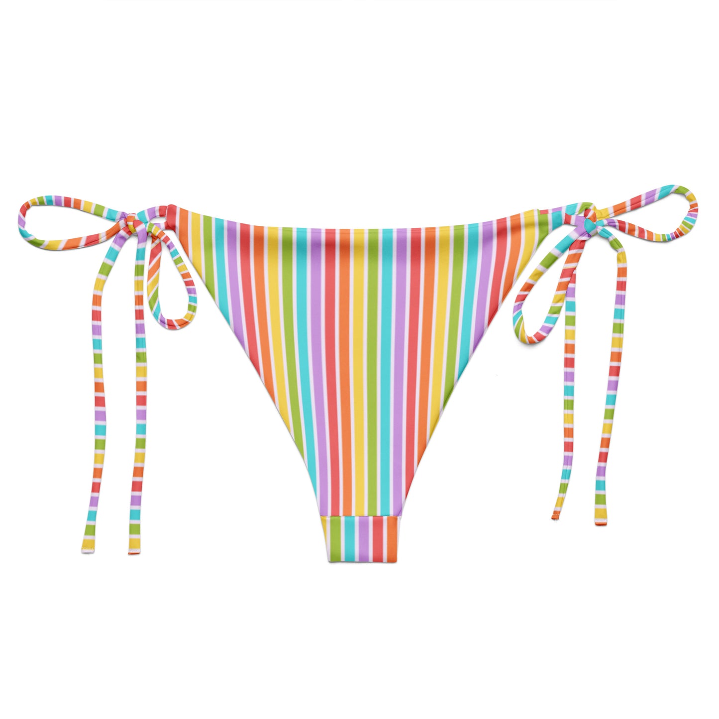 Rainbow Striped String Bikini Bottom