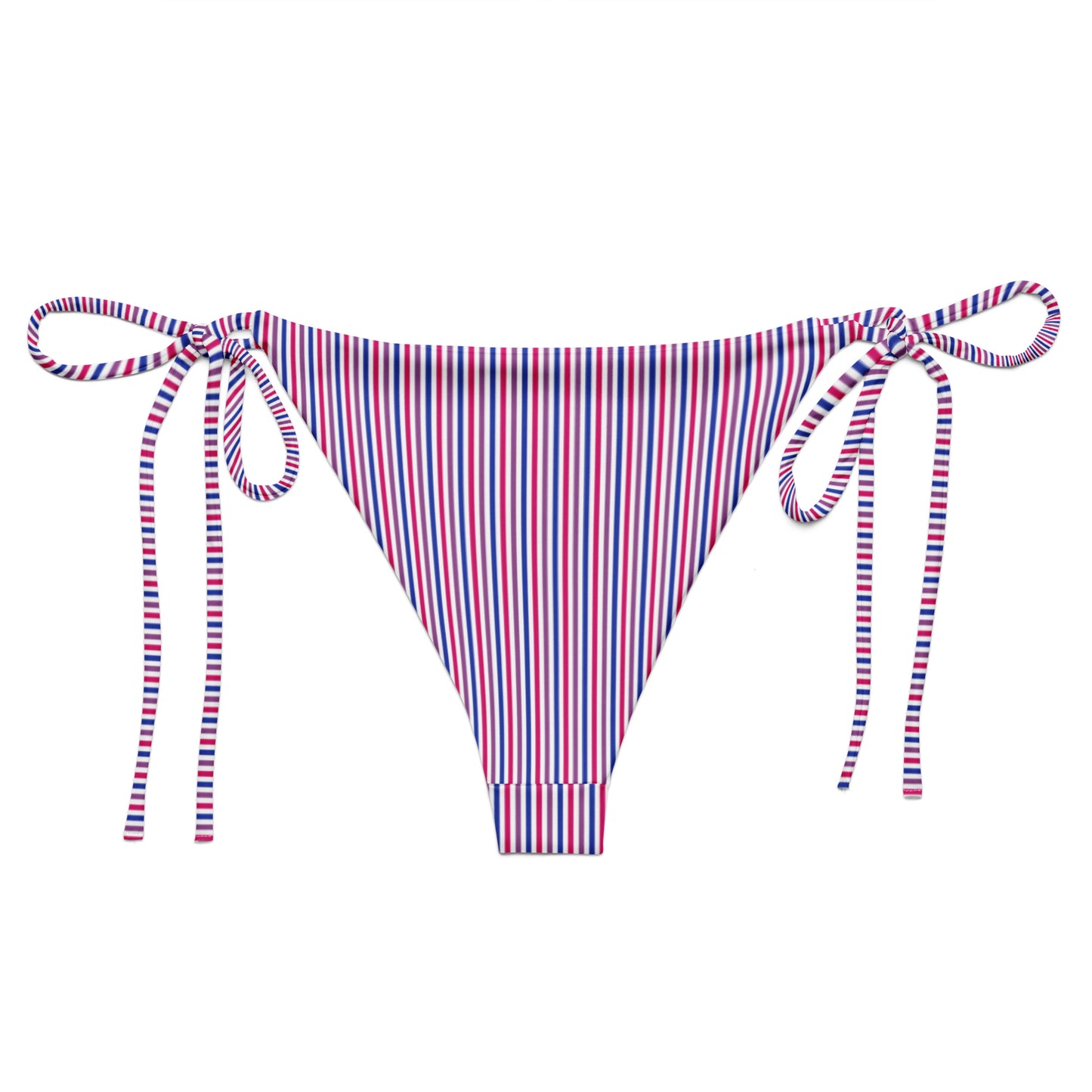 Bisexual Striped String Bikini Bottom