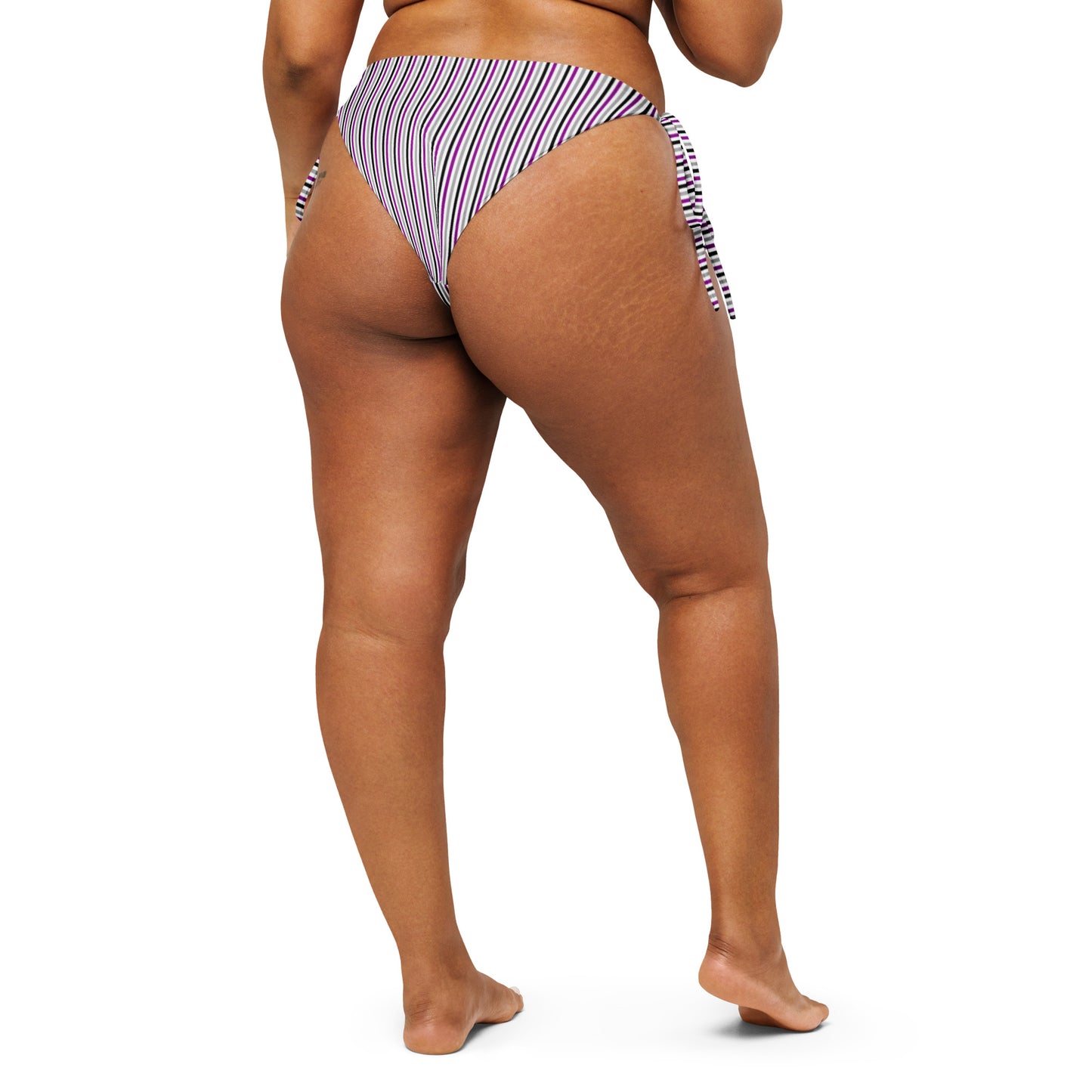 Asexual Striped String Bikini Bottom