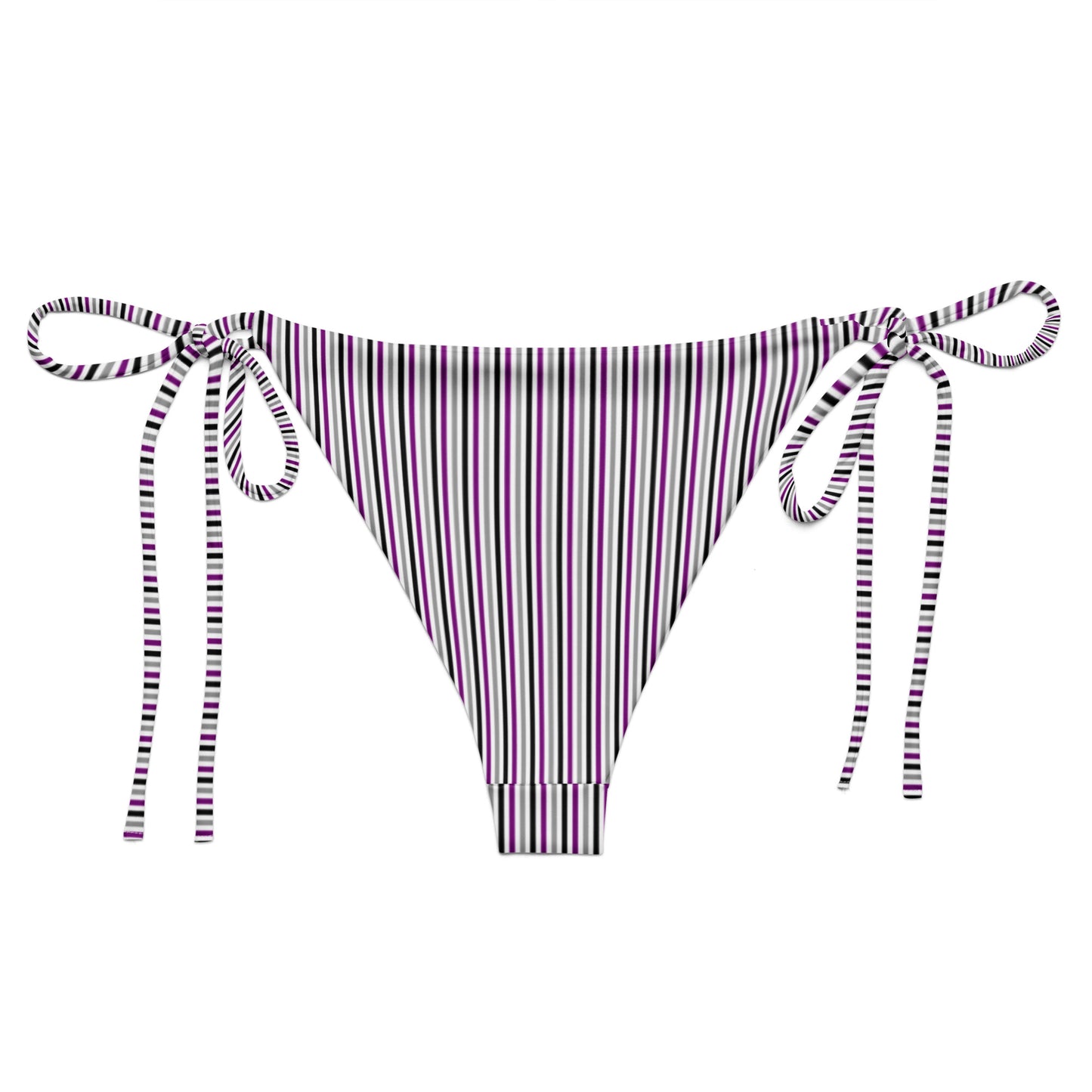 Asexual Striped String Bikini Bottom