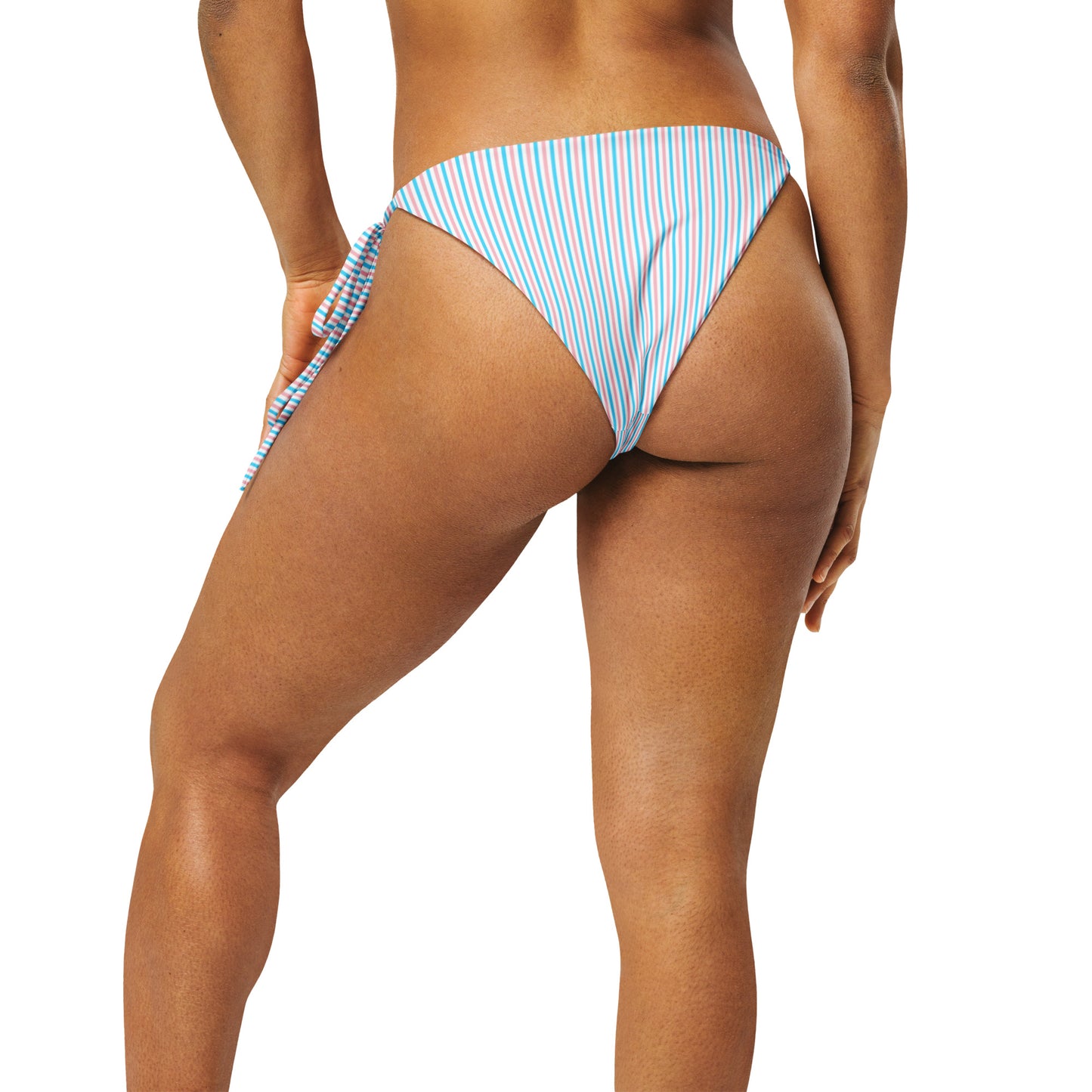 Transgender Striped String Bikini Bottom