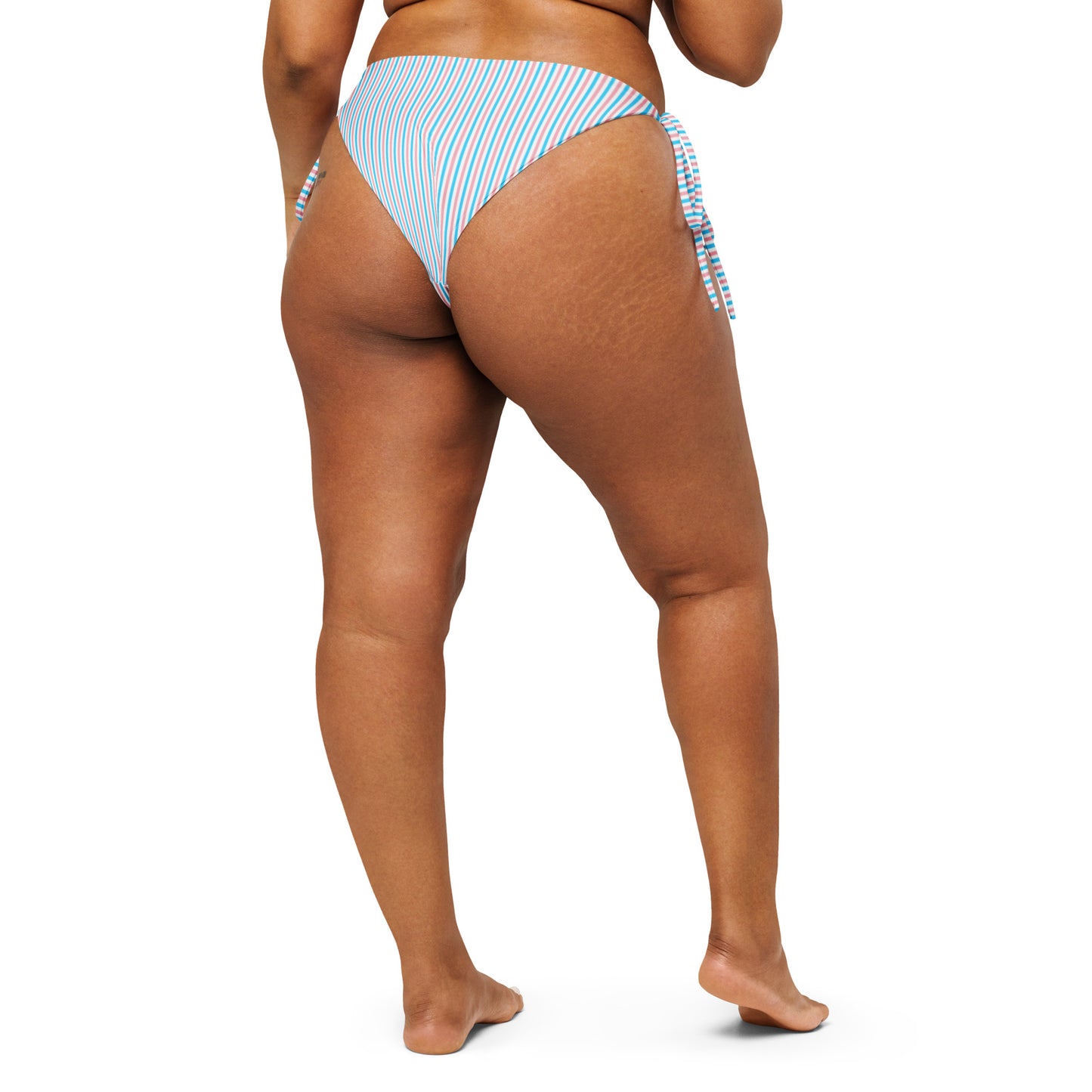 Transgender Striped String Bikini Bottom