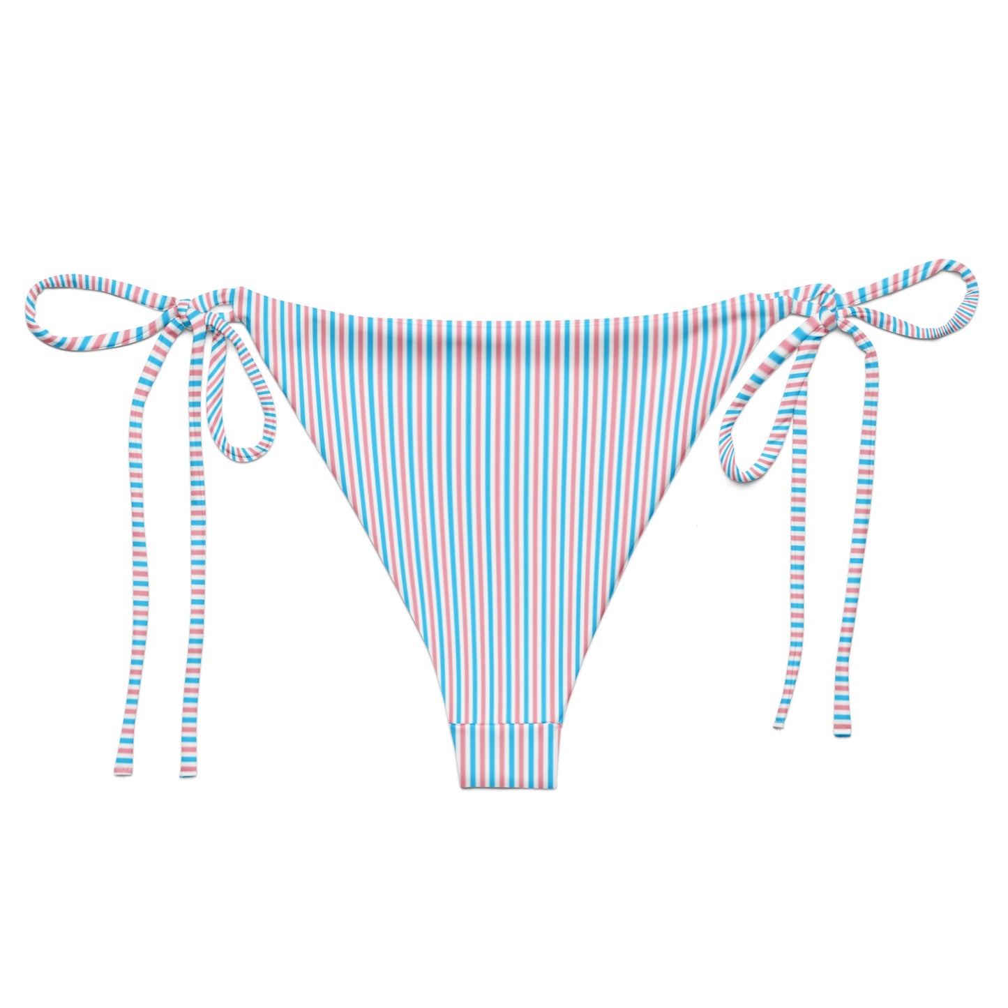 Transgender Striped String Bikini Bottom