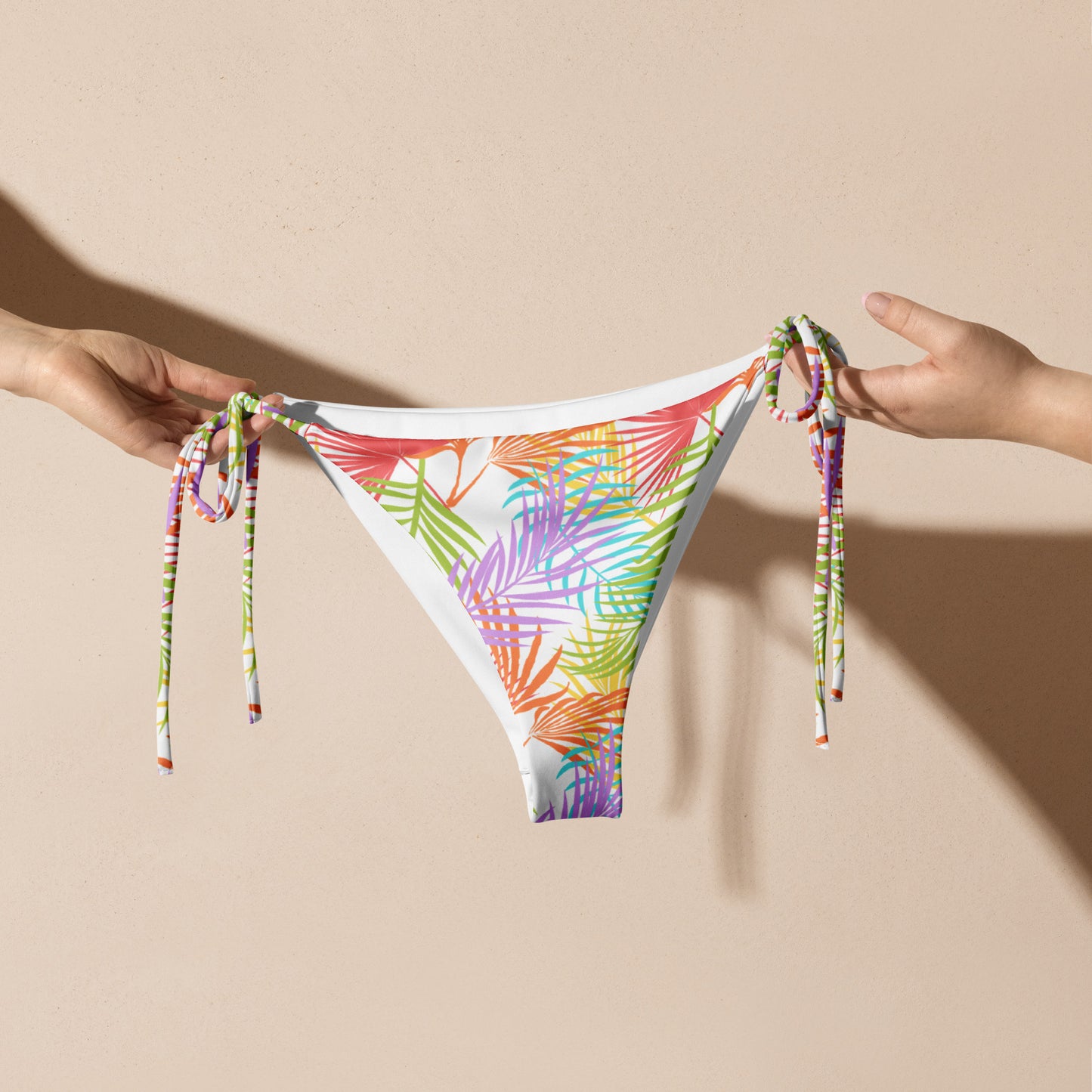 Rainbow Palm String Bikini Bottom