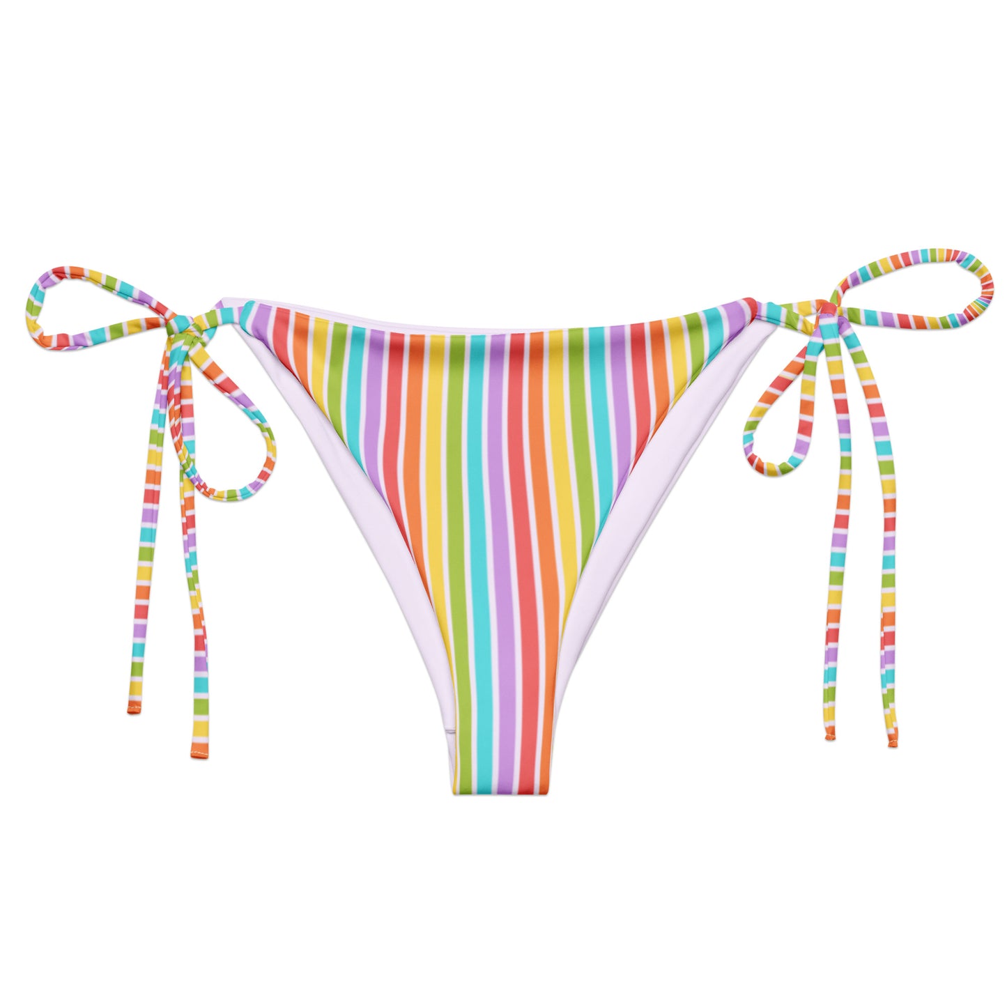 Rainbow Striped String Bikini Bottom