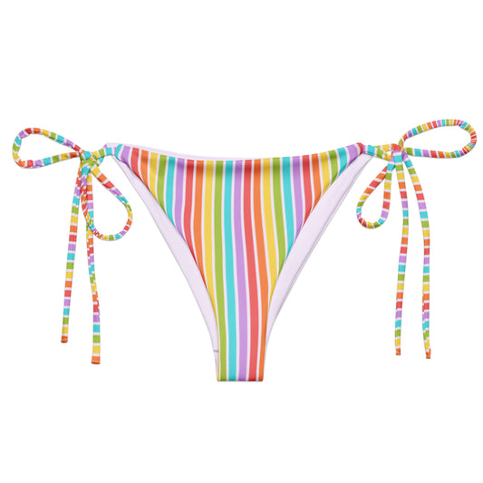 Rainbow Striped String Bikini Bottom