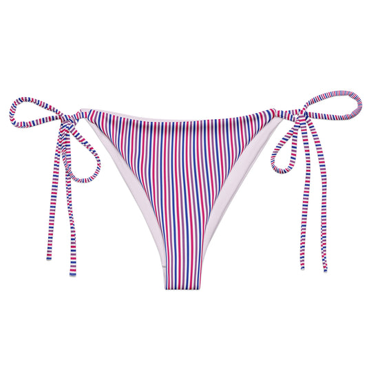 Bisexual Striped String Bikini Bottom