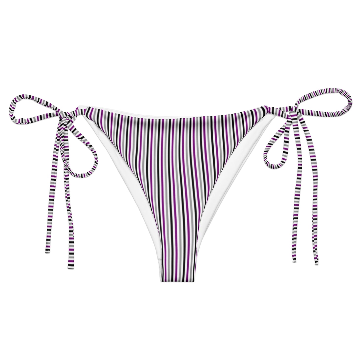 Asexual Striped String Bikini Bottom