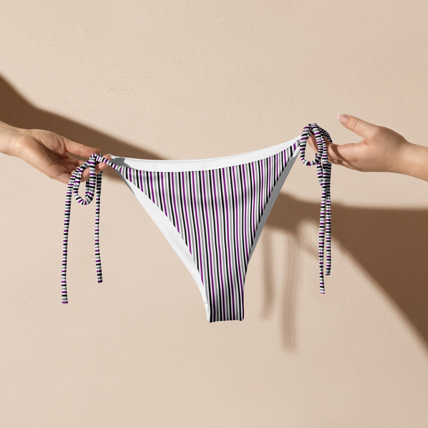 Asexual Striped String Bikini Bottom