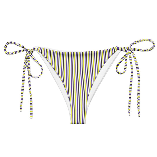 Non-Binary Striped String Bikini Bottom