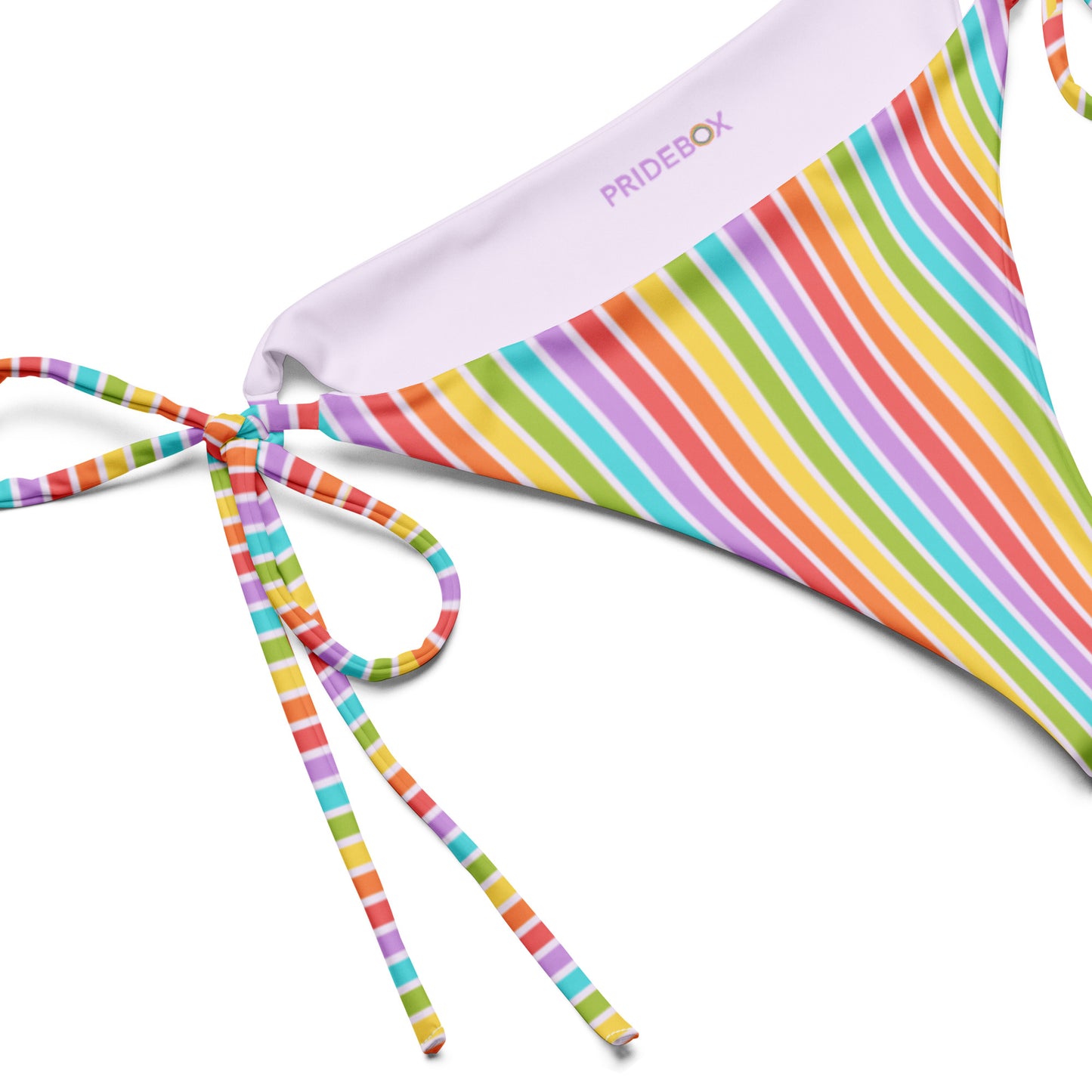 Rainbow Striped String Bikini Bottom