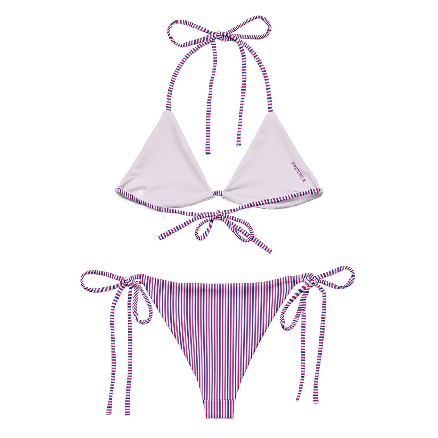 Bisexual Striped String Bikini Top