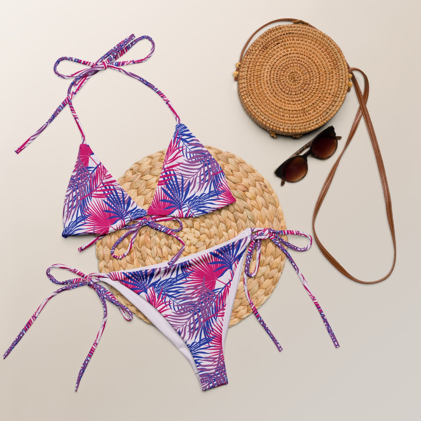 Bisexual Palm String Bikini Top