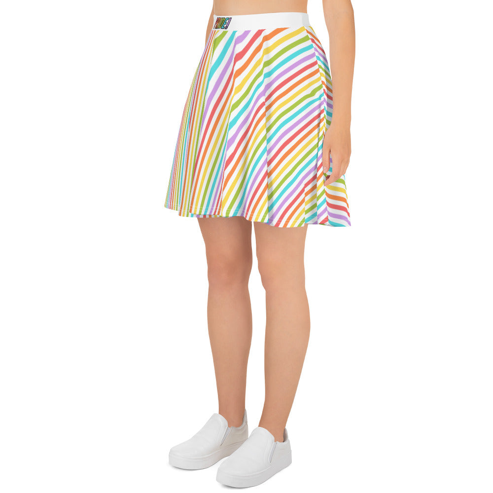 LGBT Gay Pride Rainbow Striped Skater Skirt