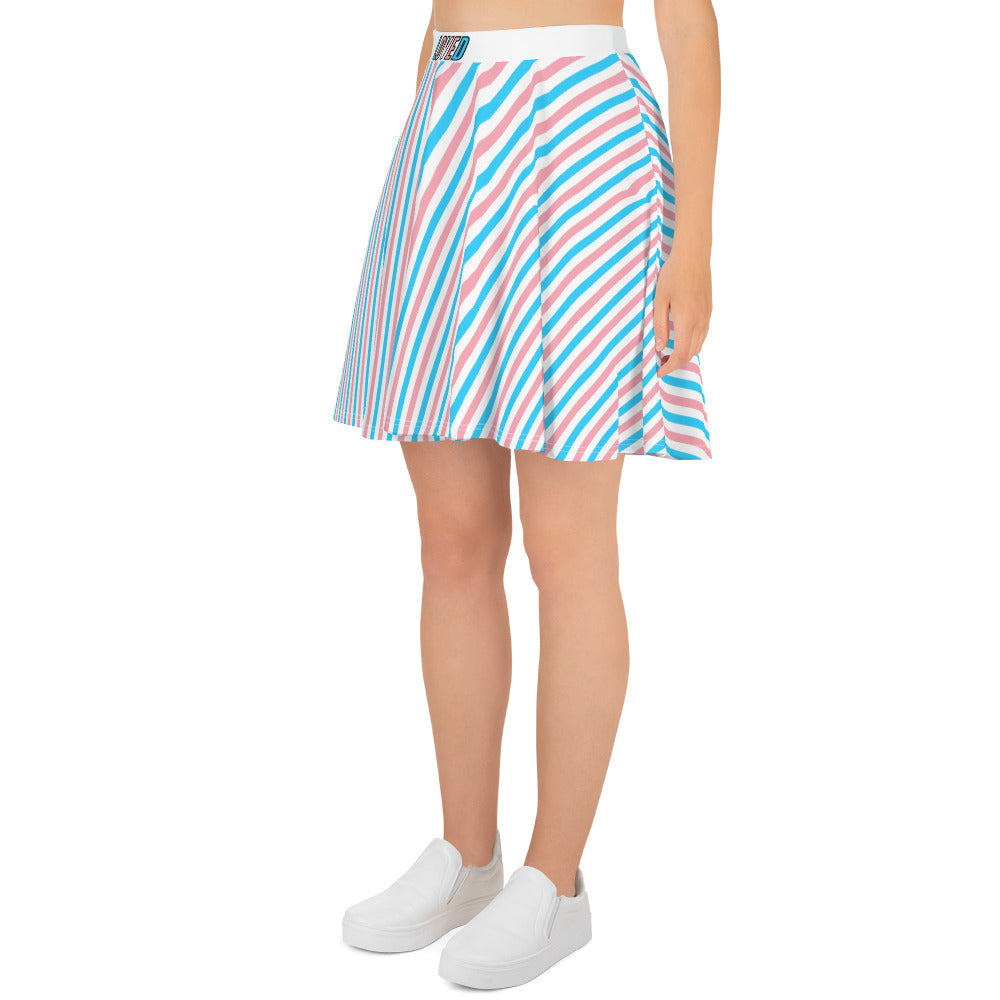 Trans Pride Striped Skater Skirt