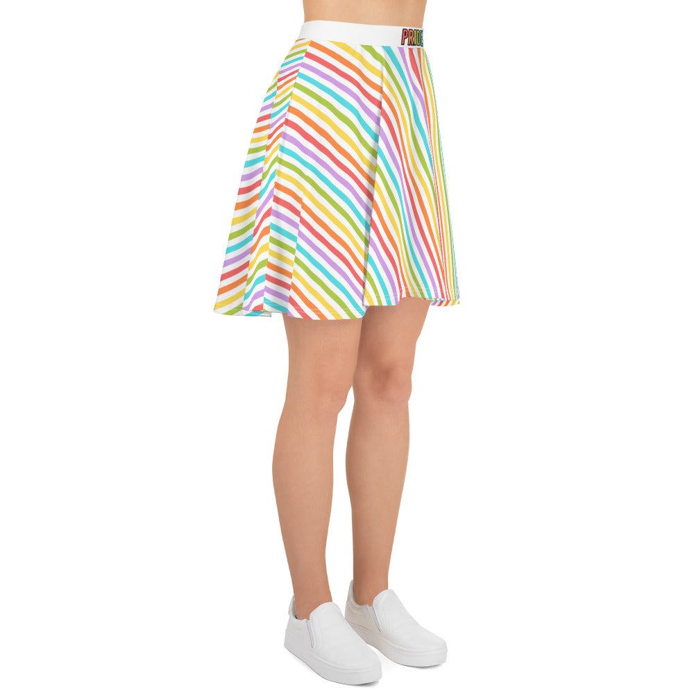 LGBT Gay Pride Rainbow Striped Skater Skirt