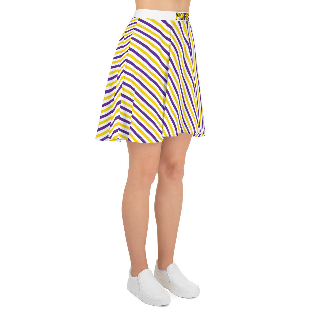 Intersex Pride Striped Skater Skirt