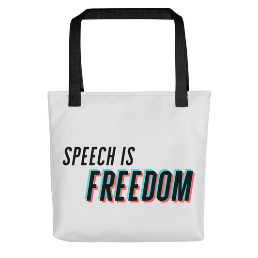 Hans Off My TikTok - Speech is Freedom Tote bag