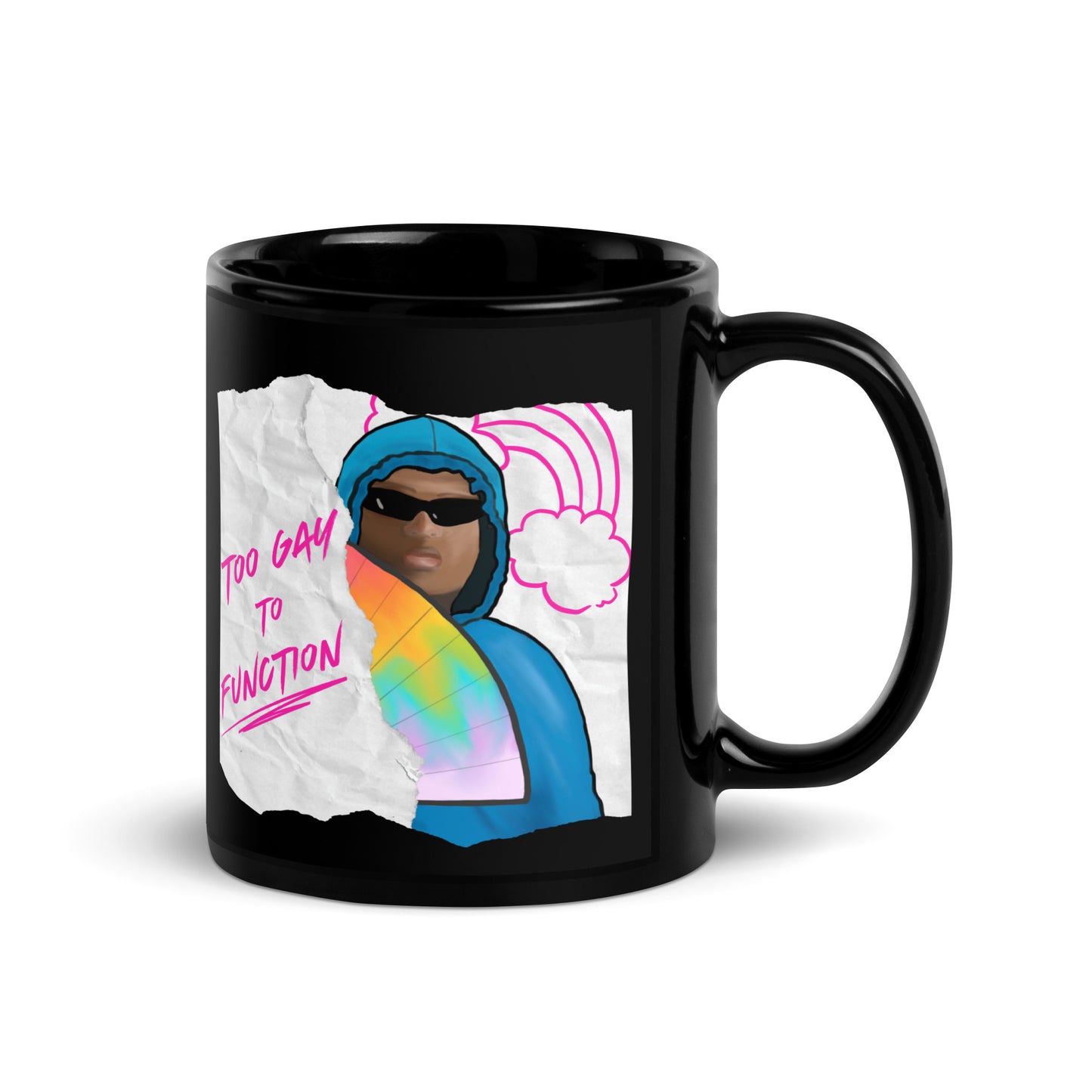 Damian: Too Gay To Function Mug