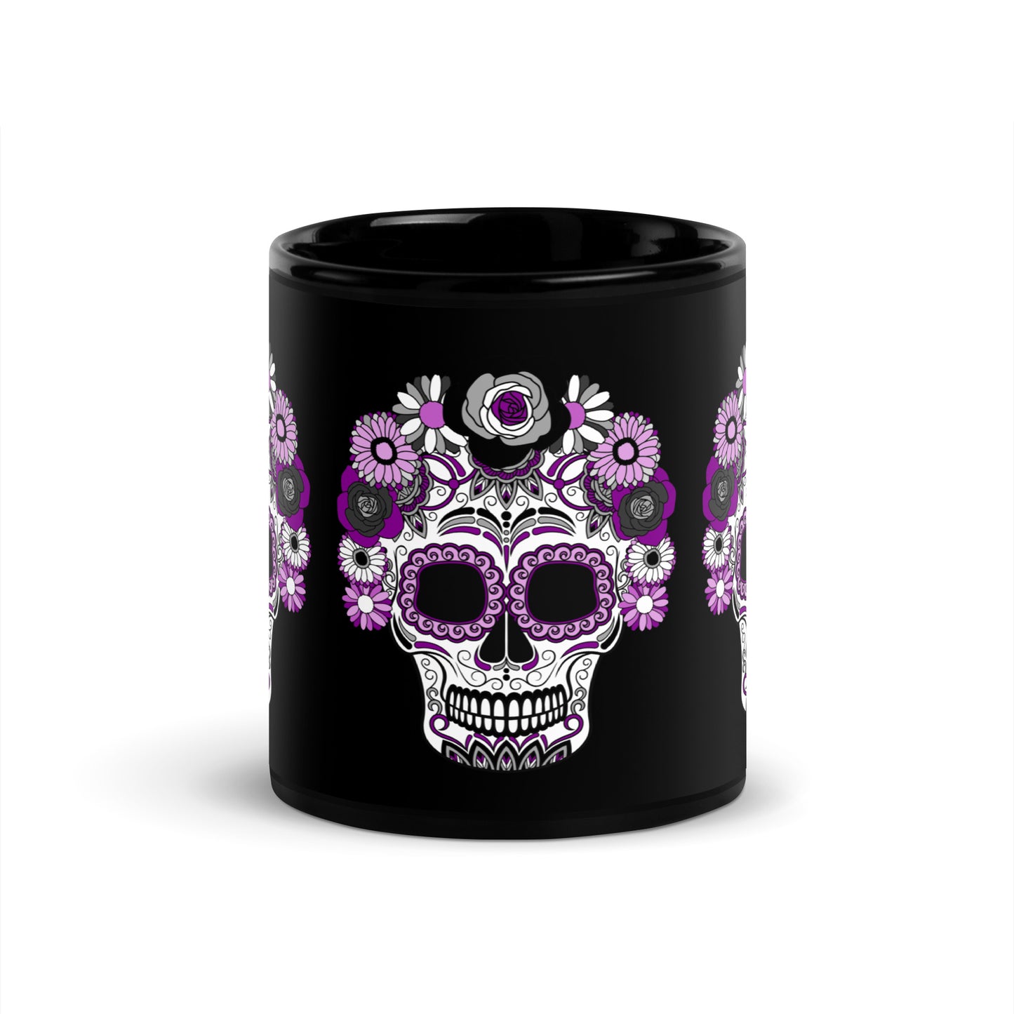 Asexual Day of the Dead Mask Mug
