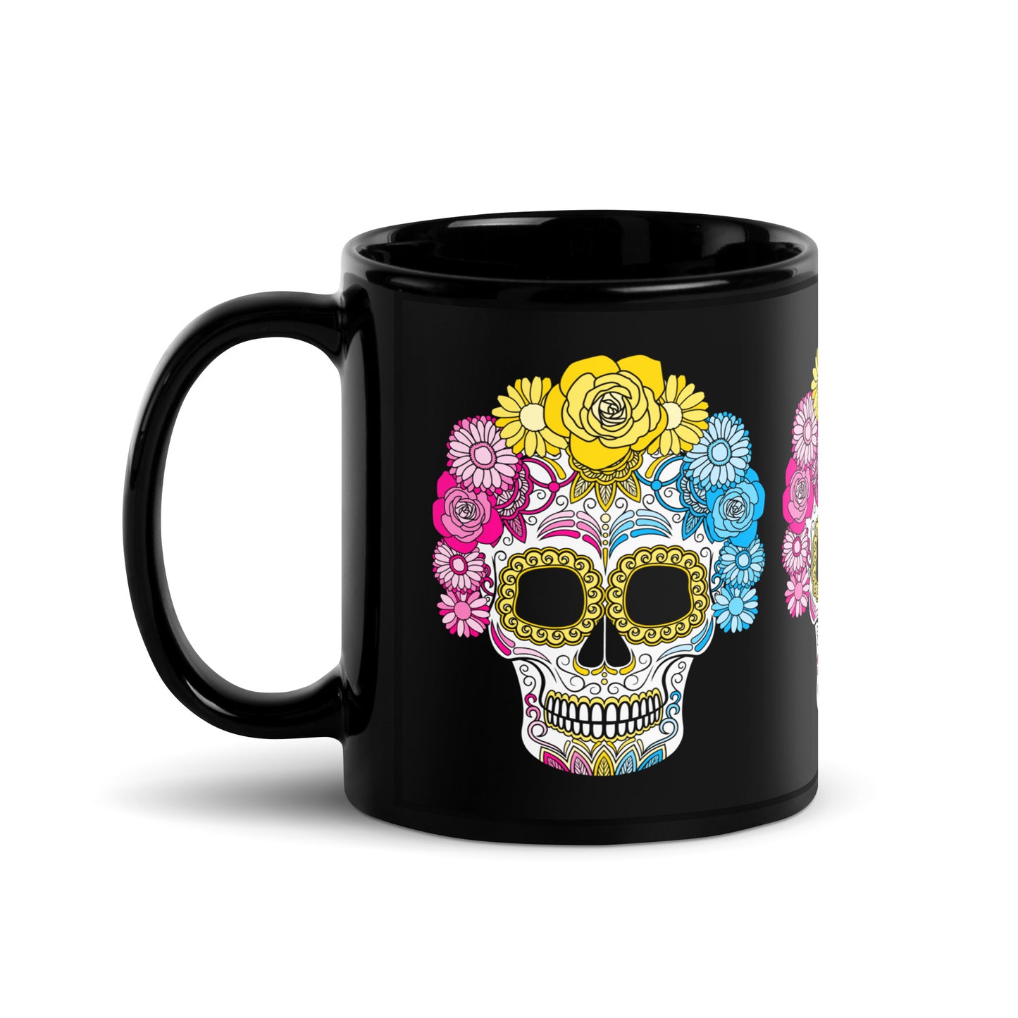 Pansexual Day of the Dead Mask Mug