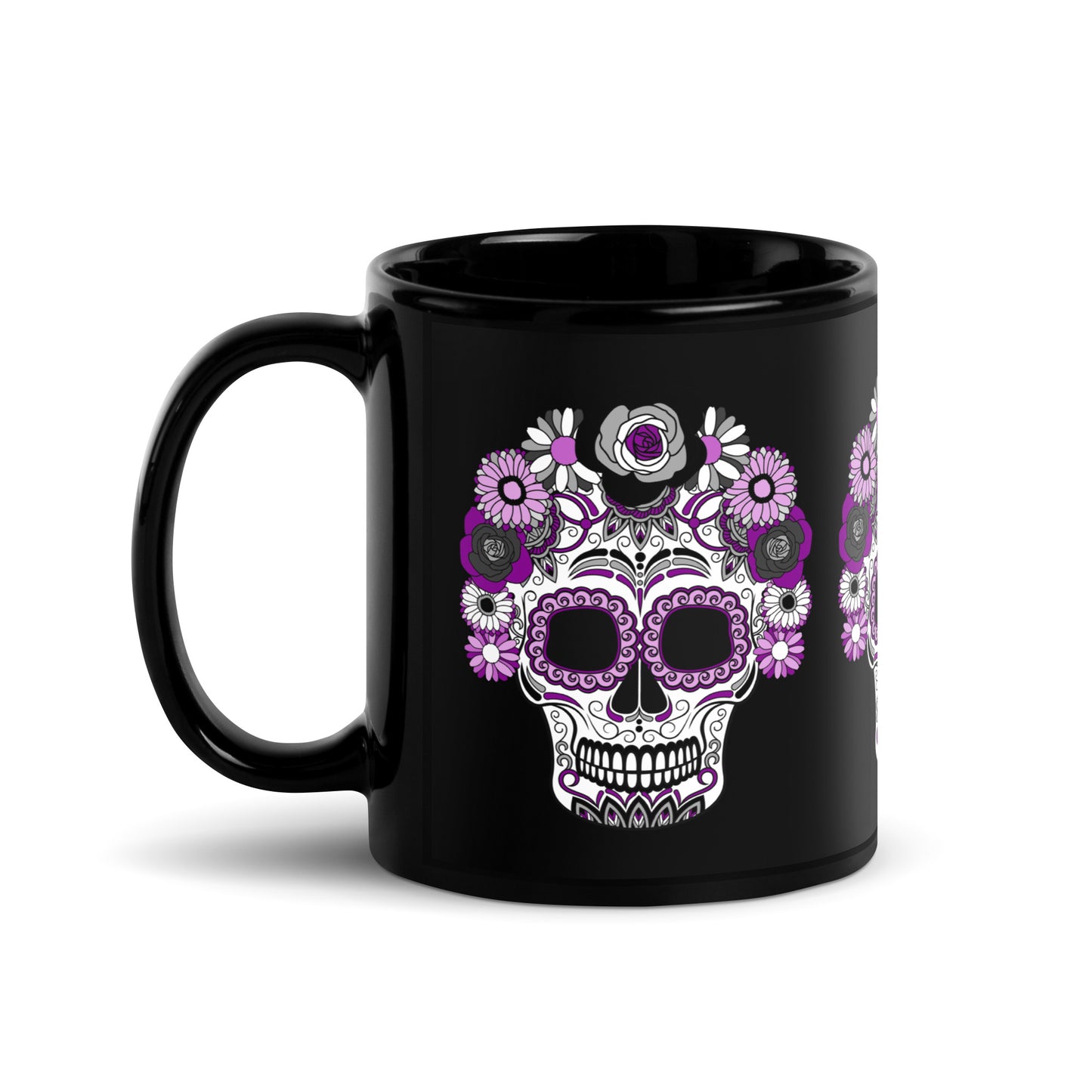 Asexual Day of the Dead Mask Mug