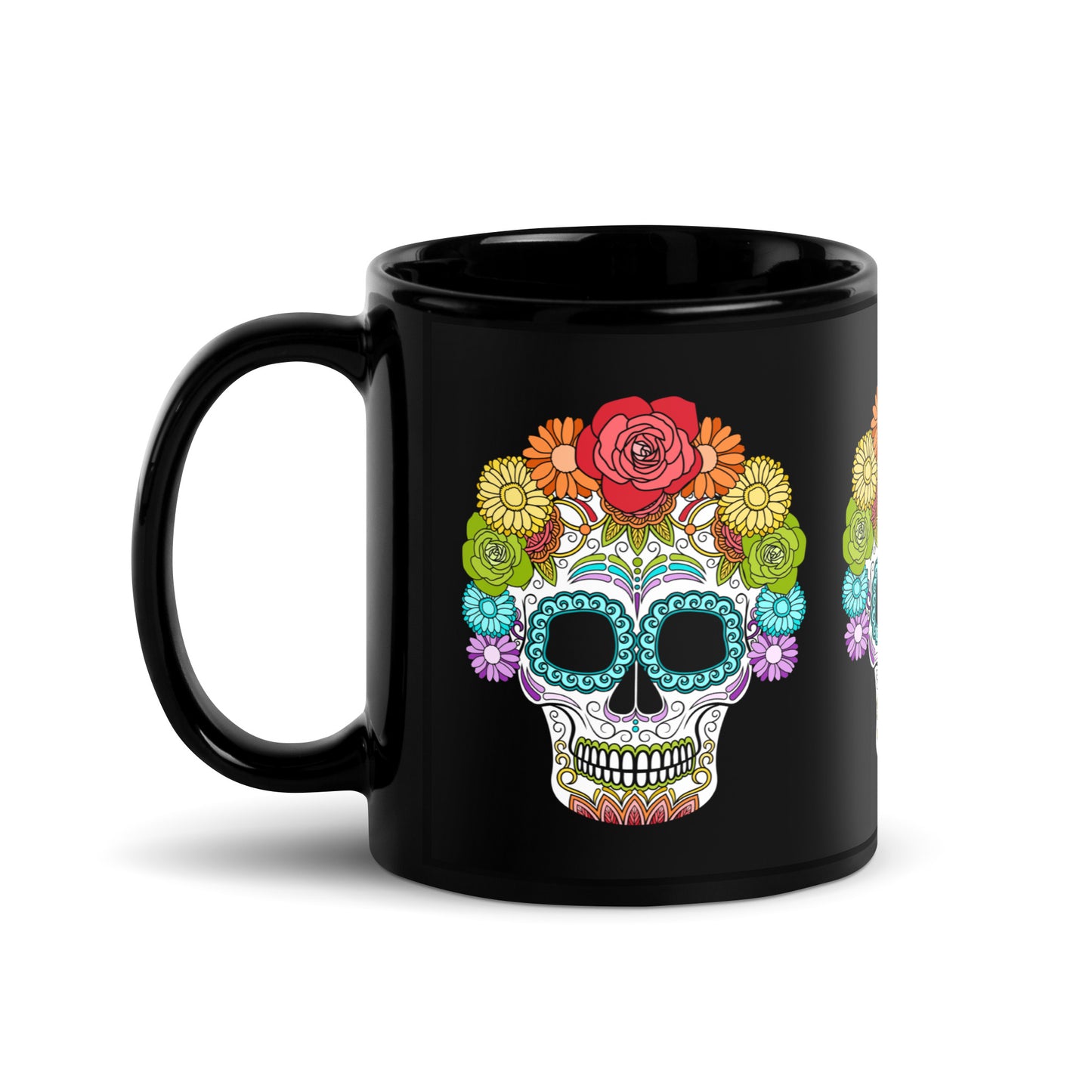 Rainbow Day of the Dead Mask Mug