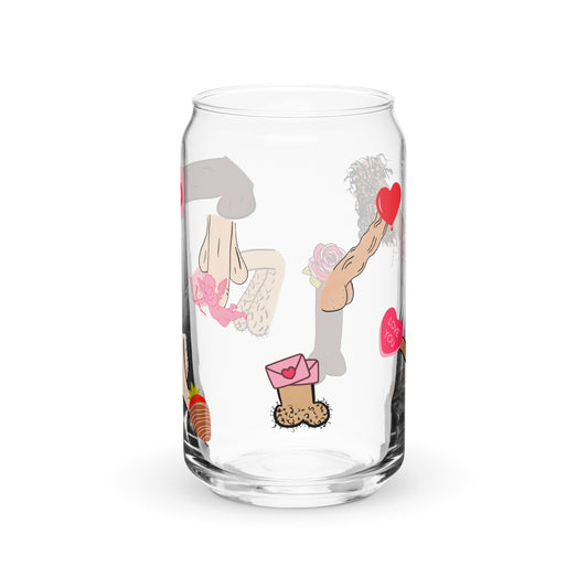 I Love Your Penis Valentine's Day Glass Can