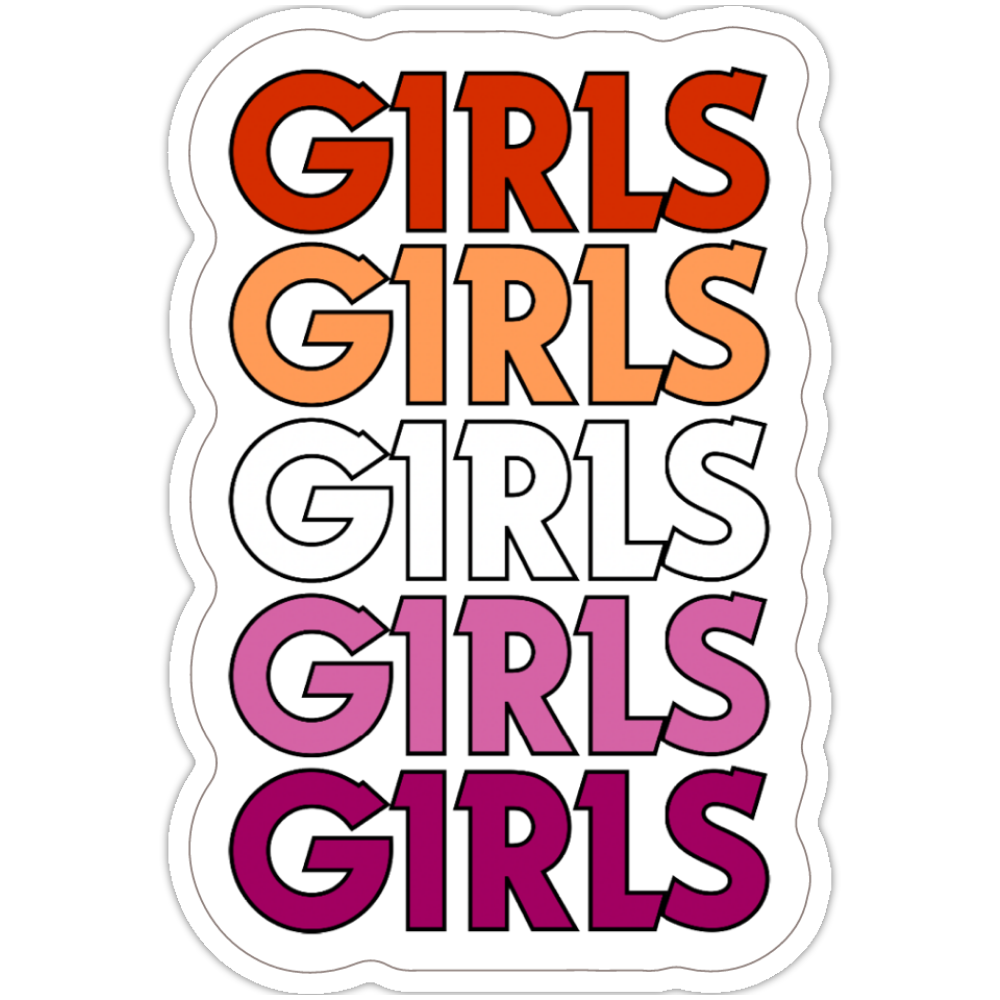 Girl Sign Sticker Girls Girls Girls Stickers – Prideboxco