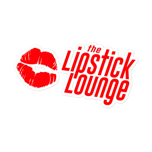 Lipstick Lounge Red Logo Stickers