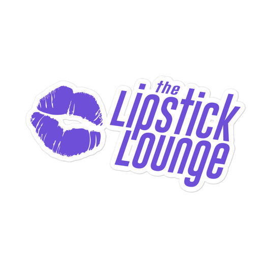 Lipstick Lounge Purple Logo Sticker