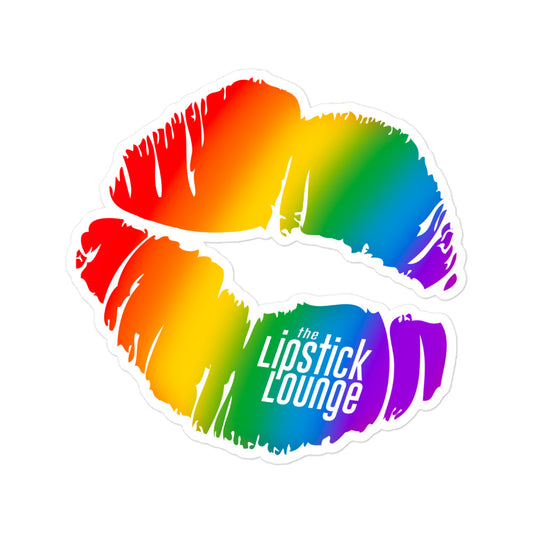 Lipstick Lounge Rainbow Logo Sticker
