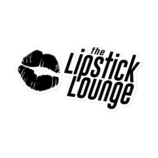 Lipstick Lounge Black Logo Sticker