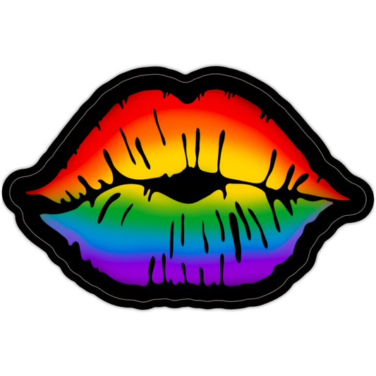 Rainbow Lips Sticker