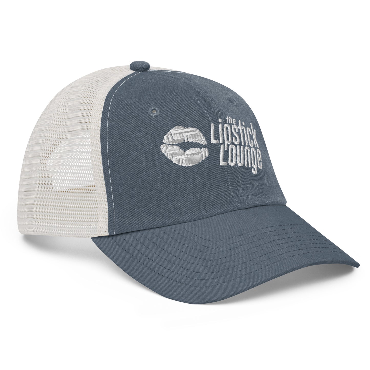 Lipstick Lounge White Logo Vintage Hat