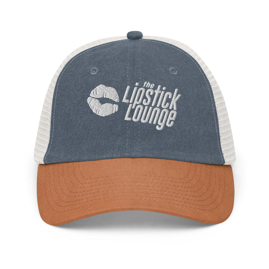 Lipstick Lounge White Logo Vintage Hat