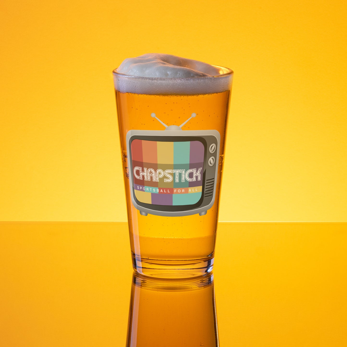 Chapstick Shaker pint glass