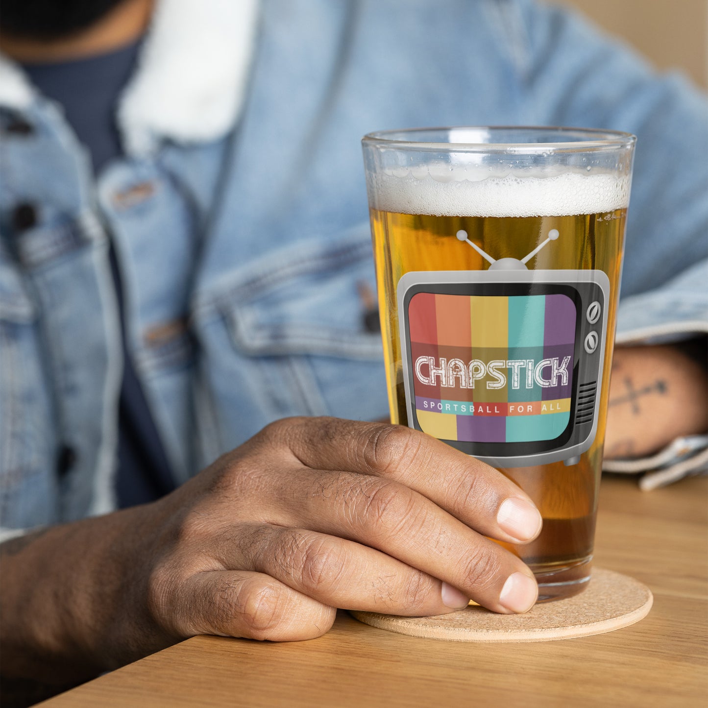 Chapstick Shaker pint glass
