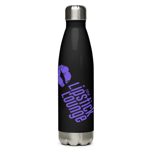 Lipstick Lounge Purple Logo Stainless Steel Water Bottle