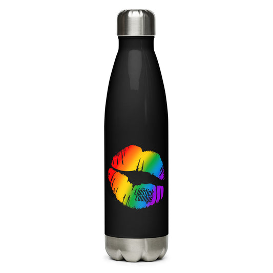Lipstick Lounge Rainbow Logo Stainless Steel Water Bottle