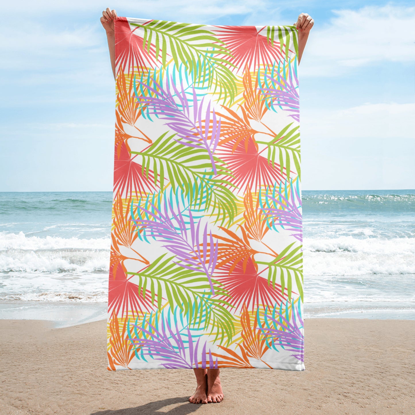 Rainbow Palm Beach Towel