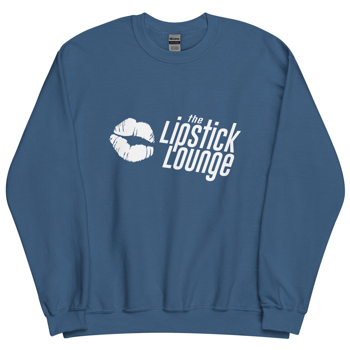 Lipstick Lounge White/Black Logo Unisex Sweatshirt
