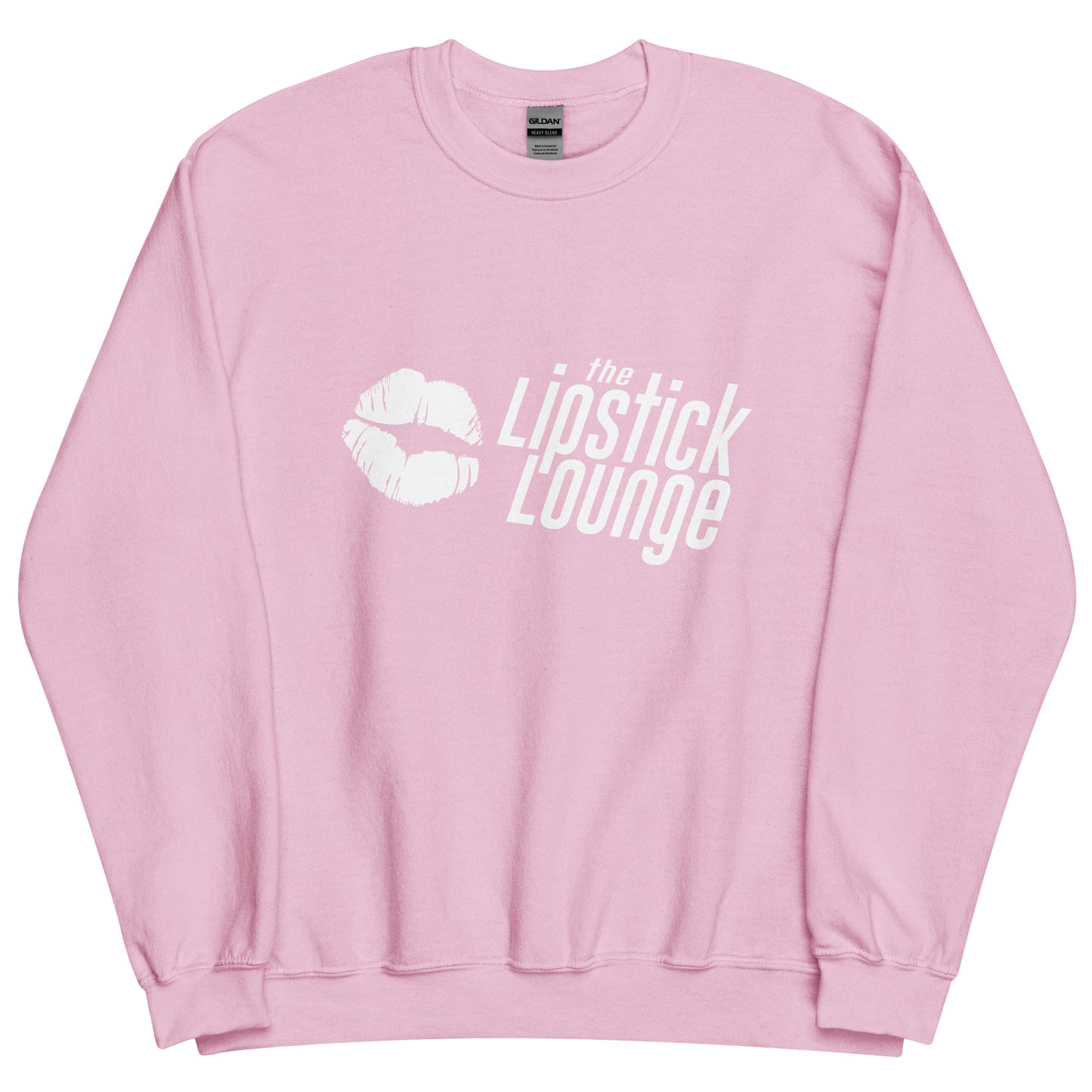 Lipstick Lounge White/Black Logo Unisex Sweatshirt